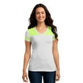 thumbnail image 1 of District Juniors Varsity Neck Tee-2XL (White/ Neon Lime), 1 of 6