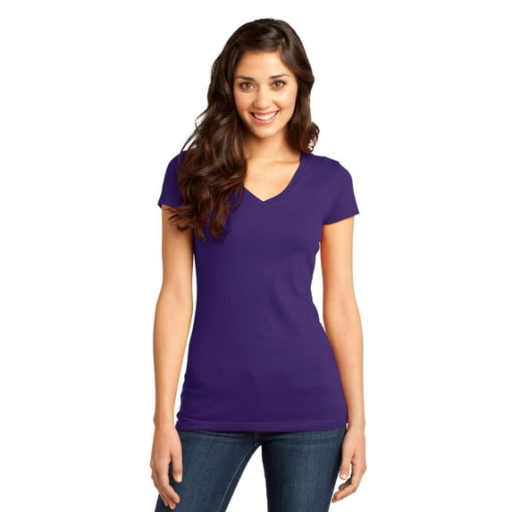 District Juniors Very Important Tee V Neck-2XL (Purple)