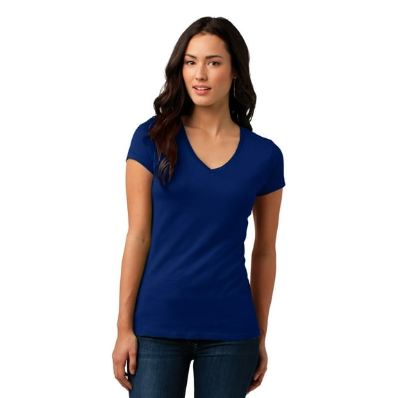 District Juniors Vintage Wash Neck Tee-4XL (Deep Royal)