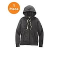 thumbnail image 1 of District Ladies Recycled Full-Zip Fleece Hoodie. DT8103, Charcoal Heather, XL, Womens Hoodies, 1 of 1