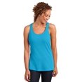 thumbnail image 1 of District Made DM420 Ladies Solid Gathered Racerback Tank, Light Turquoise - Extra Large, 1 of 6