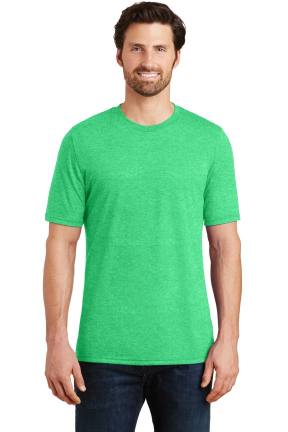 DM130 Mens Perfect Tri Crew Tee, Green Frost - Medium