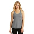 thumbnail image 1 of District Made DM420 Ladies 60/40 Gathered Racerback Tank, Heathered Nickel, XXL, 1 of 1