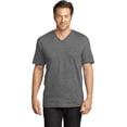 thumbnail image 1 of District Made DT1170 Mens Light Weight V-Neck T-Shirt - Heathered Nickel - Large, 1 of 2
