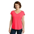 thumbnail image 1 of District Made Ladies Drapey Cross Back Tee-2XL (Hot Coral), 1 of 6
