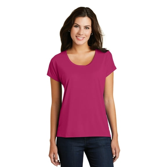 District Made Ladies Drapey Dolman Tee-DM412