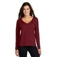 thumbnail image 1 of District Made Ladies Drapey Long Sleeve Tee-3XL (Cardinal), 1 of 6