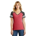 thumbnail image 1 of District Made Ladies Game V-Neck Tee DM476, 1 of 6