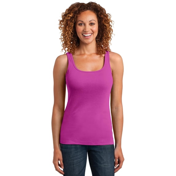 Mini Rib Racerback Tank by District Made ( DM403 ), Pink Raspberry, XS