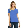 thumbnail image 1 of District Made Ladies Perfect Blend V Neck Tee-2XL (Heathered Royal), 1 of 3