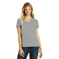 thumbnail image 1 of District Made Ladies Perfect Blend V Neck Tee-XS (Light Heather Grey), 1 of 3