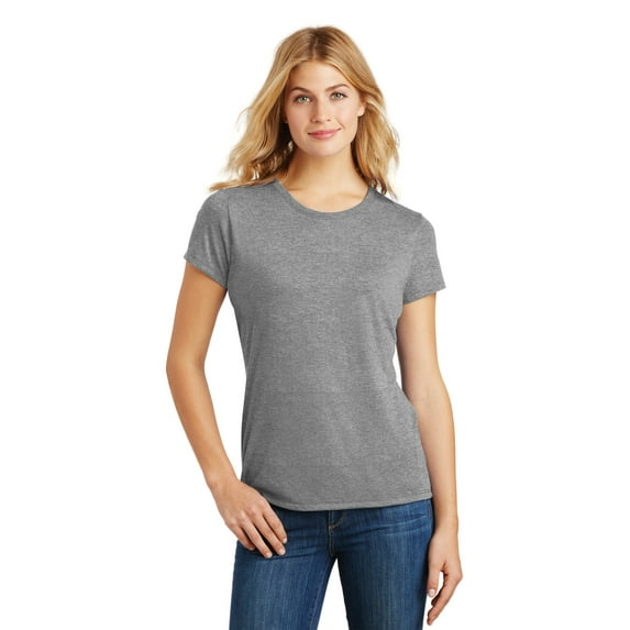 District Made Ladies Perfect Tri Crew Tee-2XL (Grey Frost)