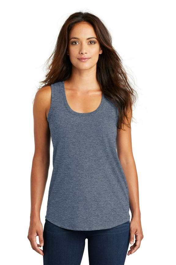 Ladies Perfect Tri Racerback Tank-S (Navy Frost)