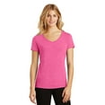 thumbnail image 1 of District Made Ladies Perfect Tri V Neck Tee-S (Fuchsia Frost), 1 of 6