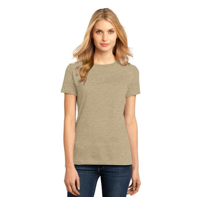 District Made Women's Perfect Weight Crewneck T-Shirt_Heathered Latte ...