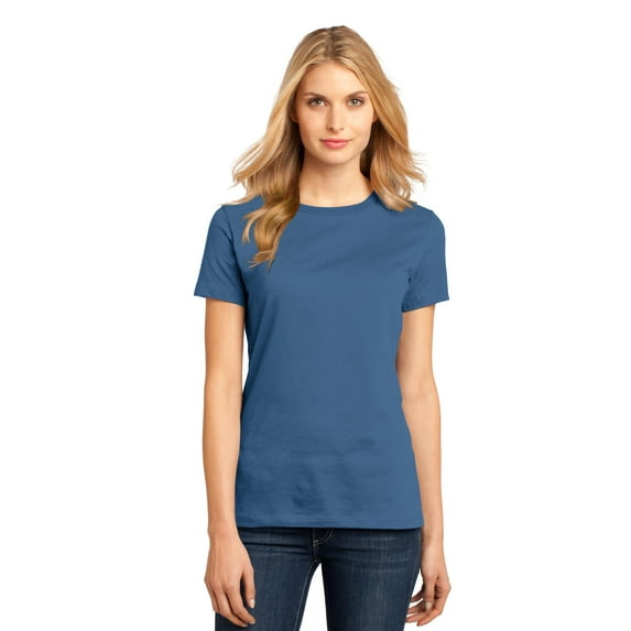 District Made Ladies Perfect Weight Crew Tee-4XL (Maritime Blue)