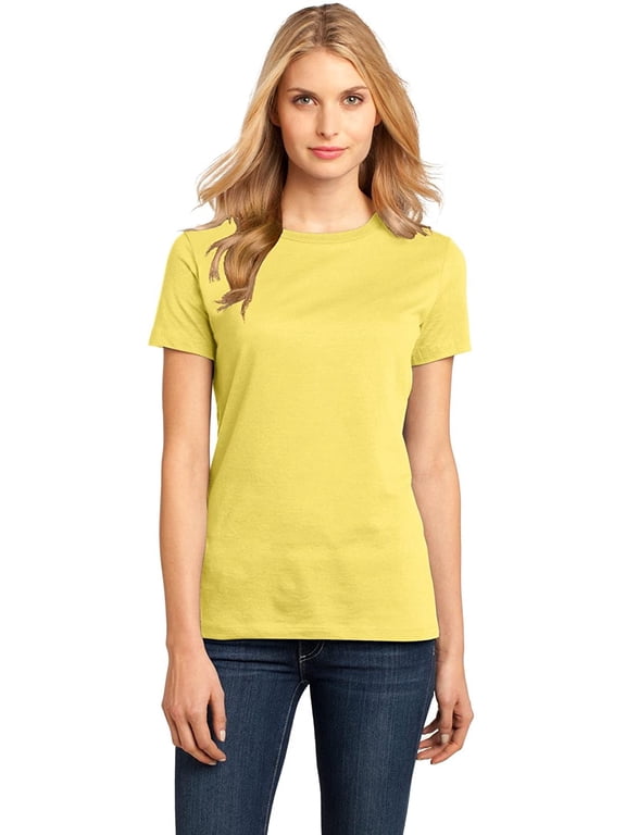 Made Ladies Perfect Weight Crew Tee-S (Yellow)