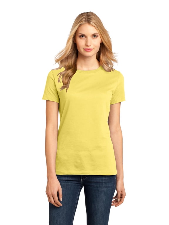 Made Ladies Perfect Weight Crew Tee-S (Yellow)