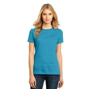District Made Ladies Perfect Weight Crew Tee-XL (Bright Turquoise)