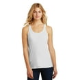 thumbnail image 1 of District Made Ladies Solid Gathered Racerback Tank-L (White), 1 of 6