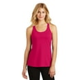 thumbnail image 1 of District Made Ladies Solid Gathered Racerback Tank-S (Watermelon), 1 of 6
