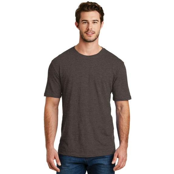 District Made Mens Perfect Blend Crew Tee-L (Heathered Brown)