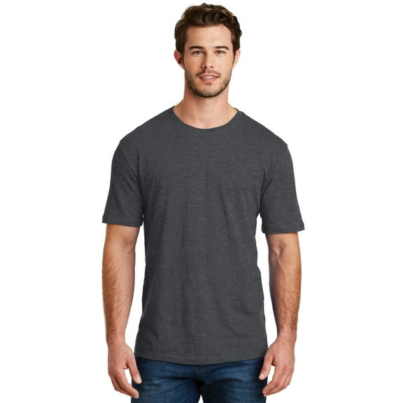 District Made Mens Perfect Blend Crew Tee-S (Heathered Charcoal)