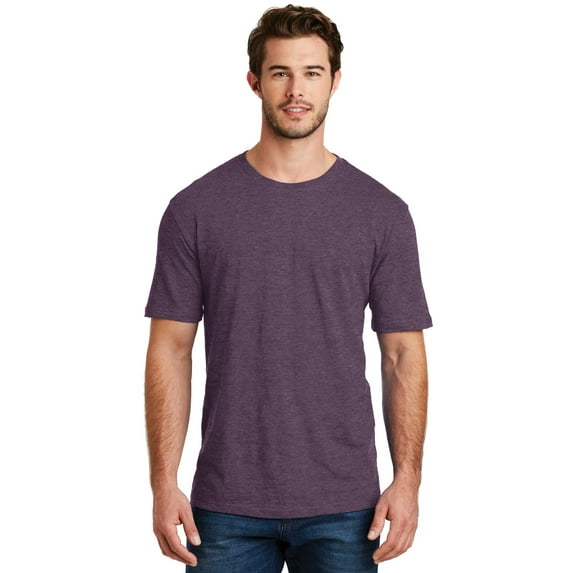 District Made Mens Perfect Blend Crew Tee-XL (Heathered Eggplant)