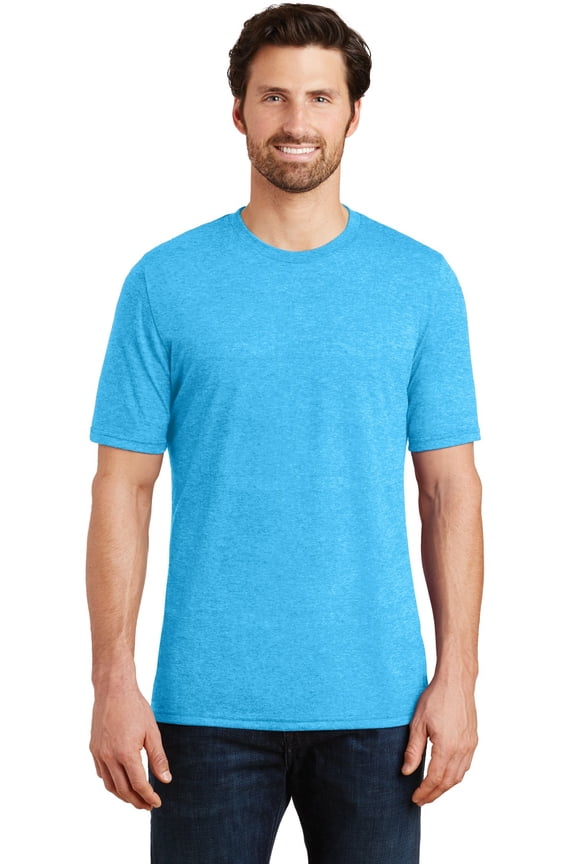 Made Mens Perfect Tri Crew Tee. Dm130 , DM130 , Turquoise Frost , Small