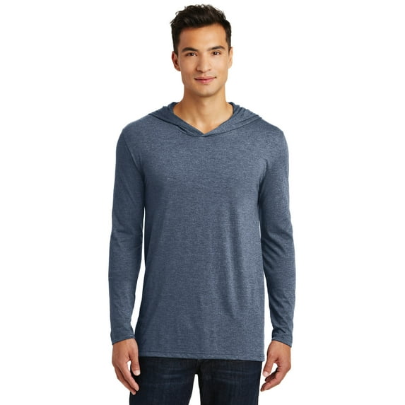 District Made Mens Perfect Tri Long Sleeve Hoodie-4XL (Navy Frost)