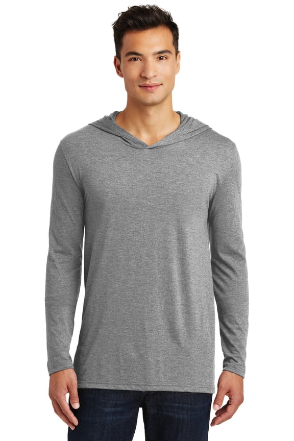 Mens Perfect Tri Long Sleeve Hoodie-XS (Grey Frost)
