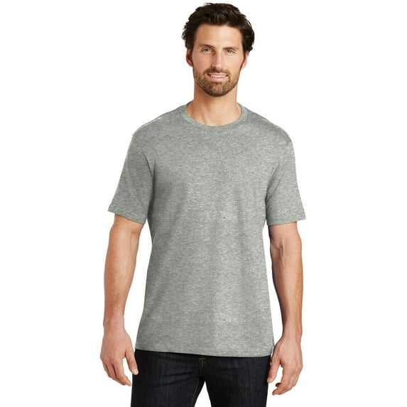 District Made Mens Perfect Weight Crew Tee-2XL (Heathered Steel)