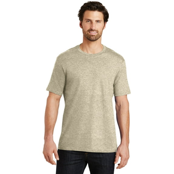 District Made Mens Perfect Weight Crew Tee-4XL (Heathered Latte)