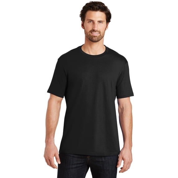 District Made Mens Perfect Weight Crew Tee-4XL (Jet Black)