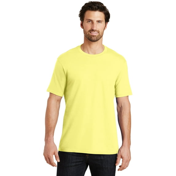 District Made Mens Perfect Weight Crew Tee-4XL (Yellow)