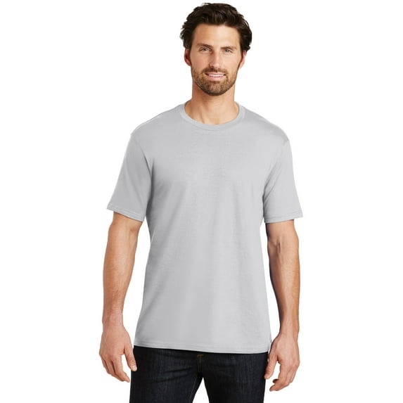 District Made Mens Perfect Weight Crew Tee-S (Silver)