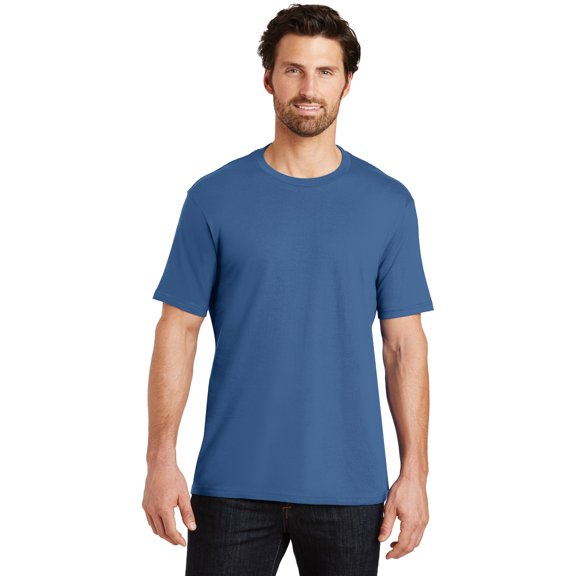 District Made Mens Perfect Weight Crew Tee-XL (Maritime Blue)