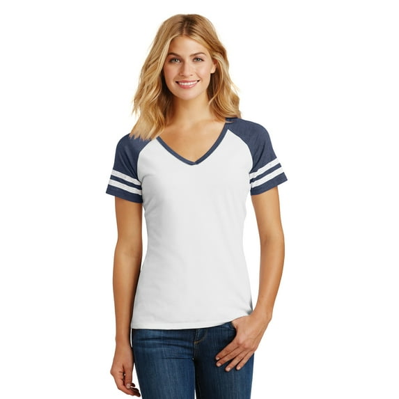District Made Women's Game V-Neck T-Shirt Tee
