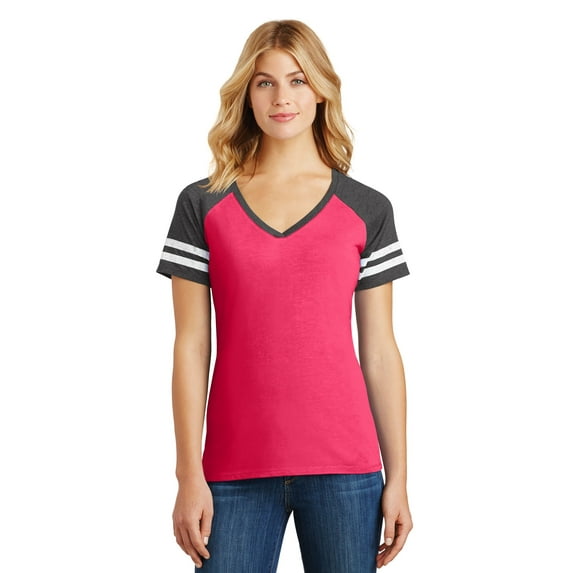 District Made Women's Game V-Neck T-Shirt Tee