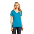 thumbnail image 1 of District Made Women's Perfect Weight V-Neck T-Shirt_Bright Turqu_X-Small, 1 of 6