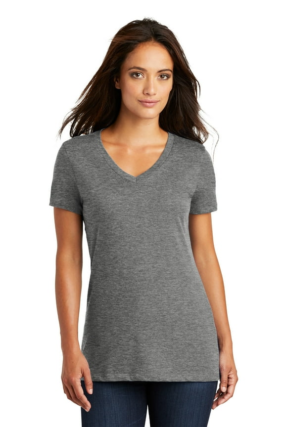 Women's Perfect Weight V-Neck T-Shirt_Heathered Nickel_X-Large