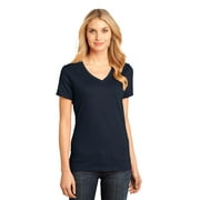 District Made Women's Short sleeve Cotton V-Neck T Shirts DM1170L