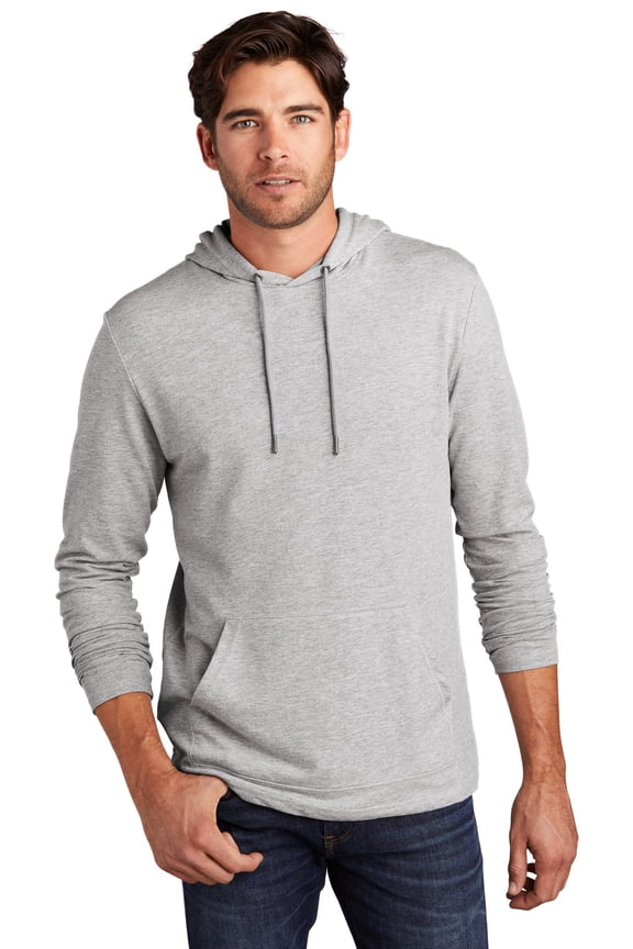 Male Cowl Neck Hoodie Dt571 Light Hthr Gry X-Large