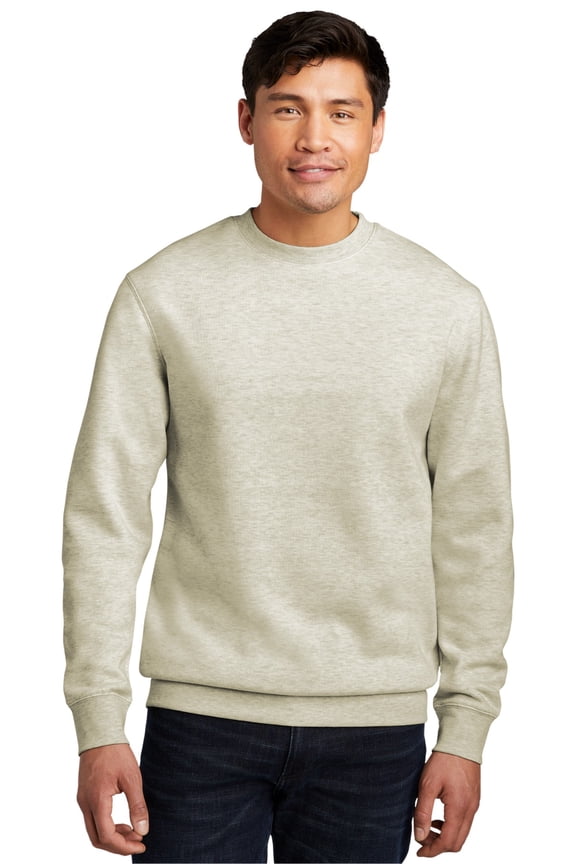 Men Male Crew Neck Sweatshirt Oatmeal Hthr 3X-Large