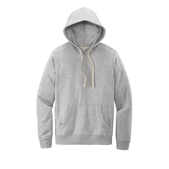 District Men Male V-Neck Hoodie Dt8100 Lt Hthr Grey X-Large