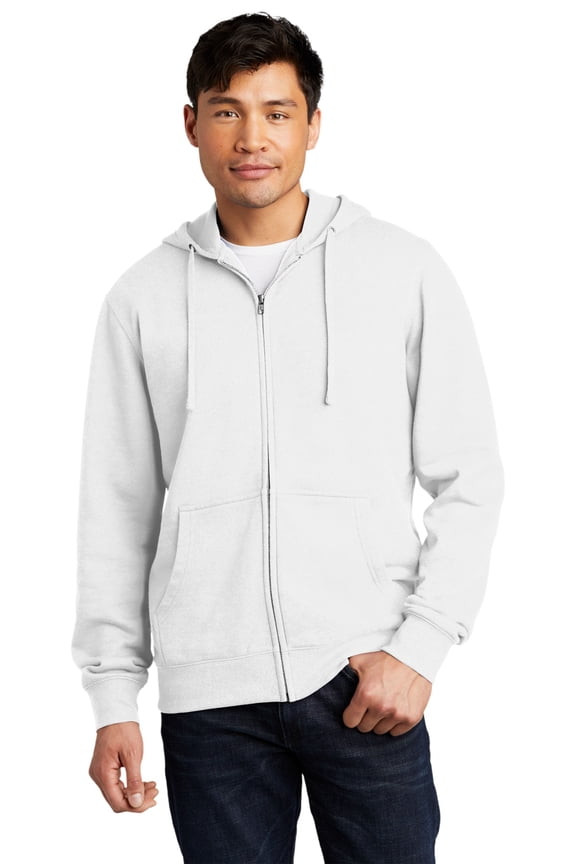 Men Male V-Neck Winter Hoodie Dt6102 White Medium
