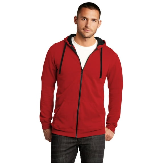 District Men's The Concert Fleece Full-Zip Hoodie. DT800