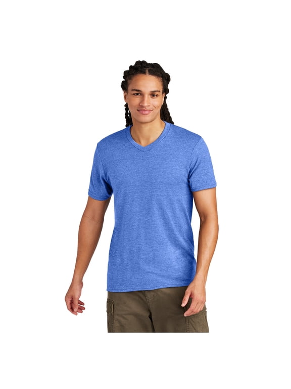Men's Young Short Sleeve Very Important V-Neck Tee Heathered Royal Small