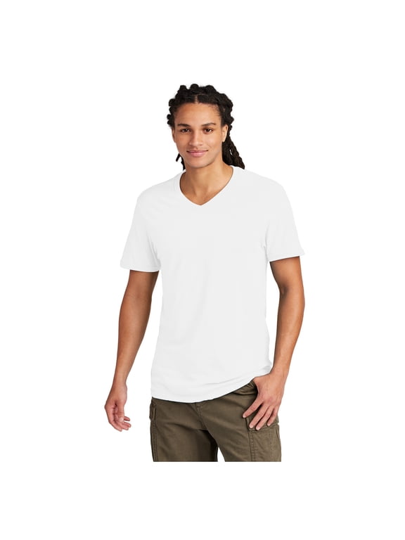 Men's Young Short Sleeve Very Important V-Neck Tee White Medium