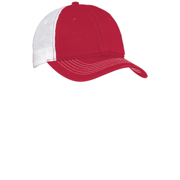 District Mesh Back Cap-One Size (Red/ White)